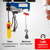 Изображение Таль электрическая TOR PA 600/1200 кг 12/6 м