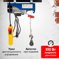 Изображение Таль электрическая TOR PA 125/250 кг 20/10 м (серия N)