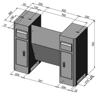 Изображение детальное Подставка для токарного станка D250x550